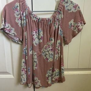 off the shoulder flower top